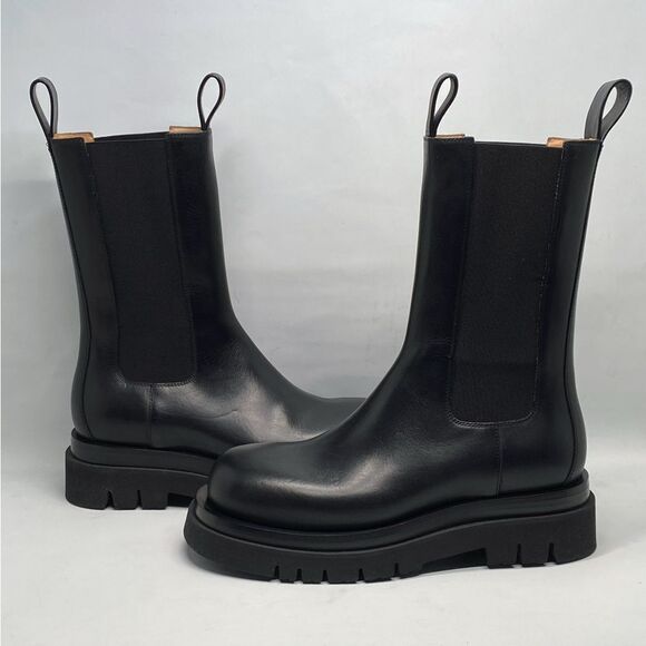 Bottega Veneta Lug Sole Leather Chelsea Boots size 38.5 - Picture 8 of 16